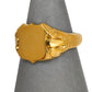 Pre-Owned 9ct Gold Shield Shape Signet Ring Size S
