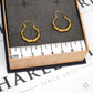 Pre-Owned 14ct Gold Bamboo Hoop Earrings