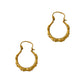 Pre-Owned 14ct Gold Bamboo Hoop Earrings