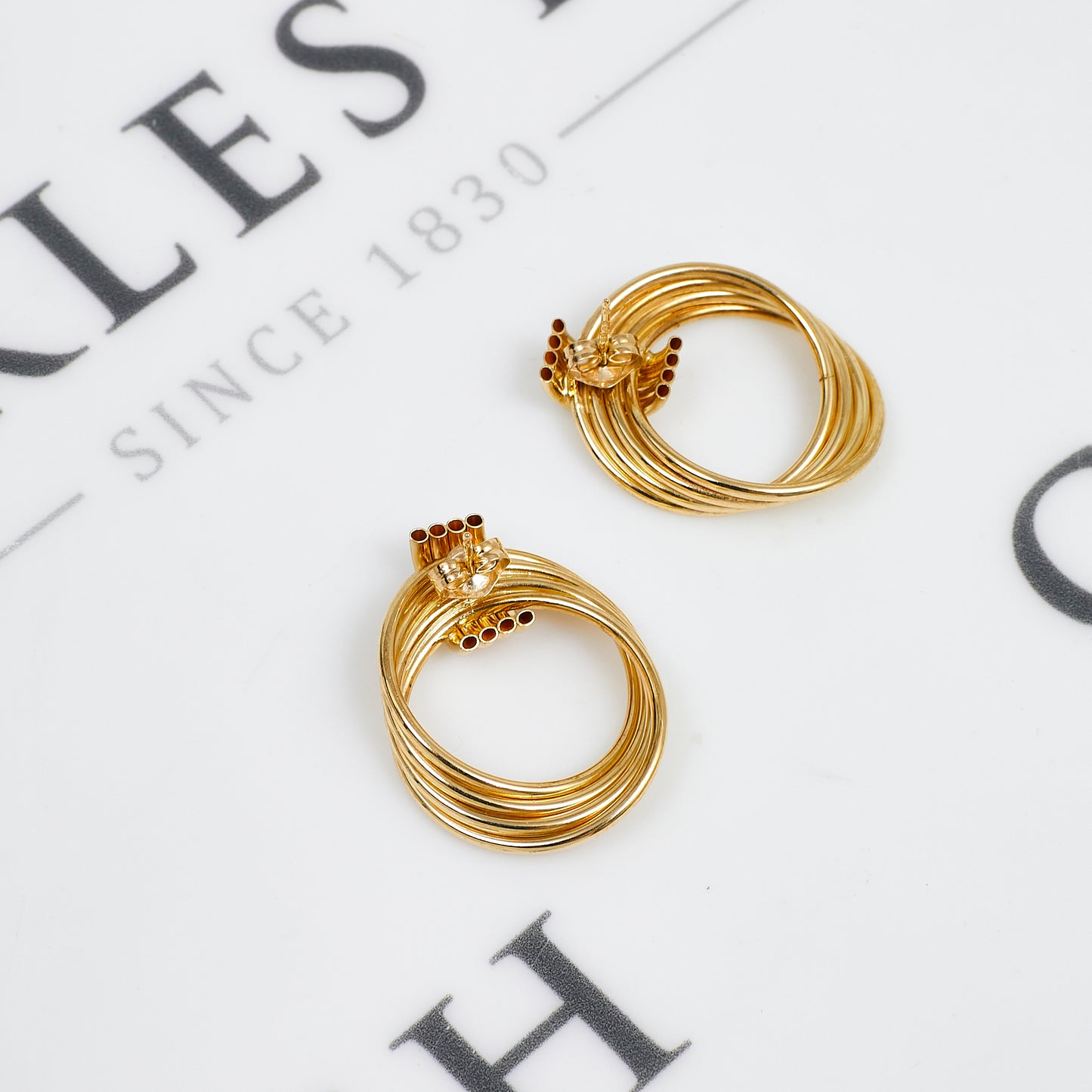 Pre-Owned 9ct Gold Circle Stud Earrings