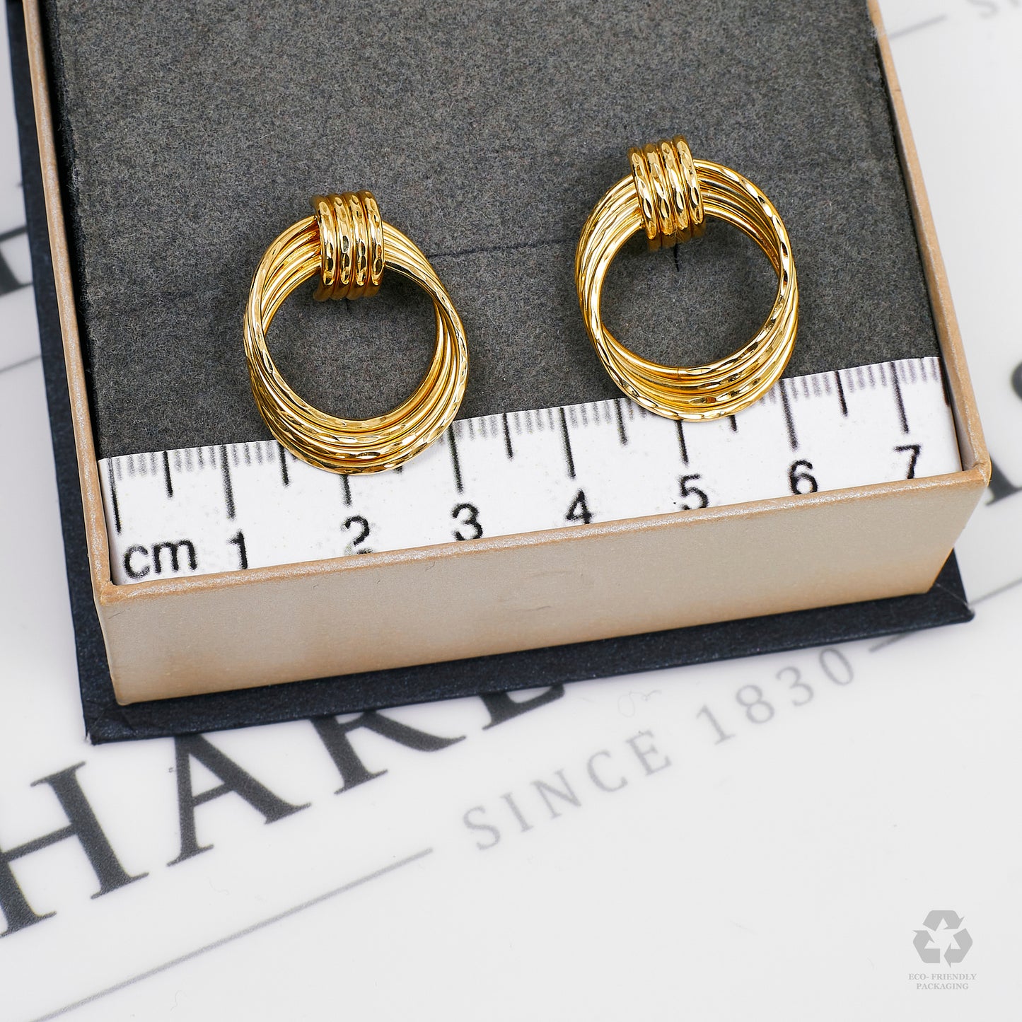 Pre-Owned 9ct Gold Circle Stud Earrings