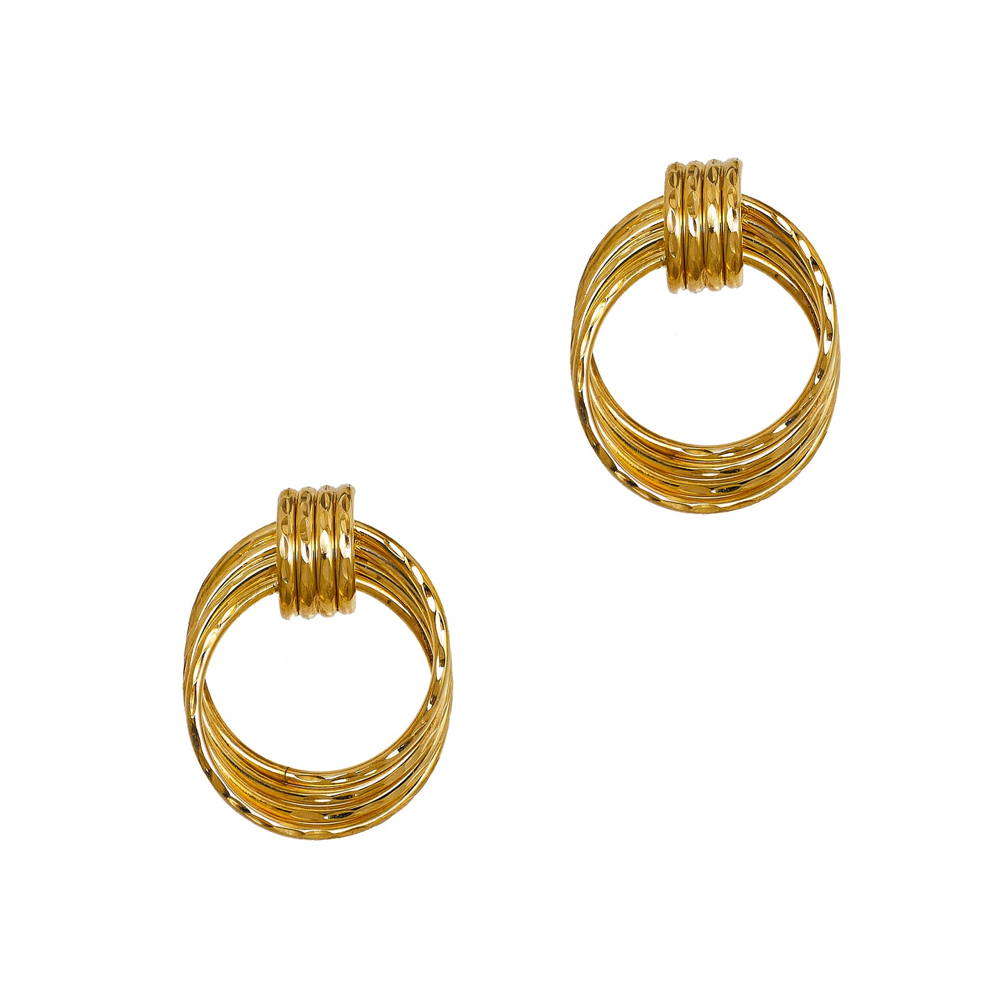 Pre-Owned 9ct Gold Circle Stud Earrings