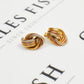 Pre-Owned 9ct Gold Tricolour 3 Circle Stud Earrings