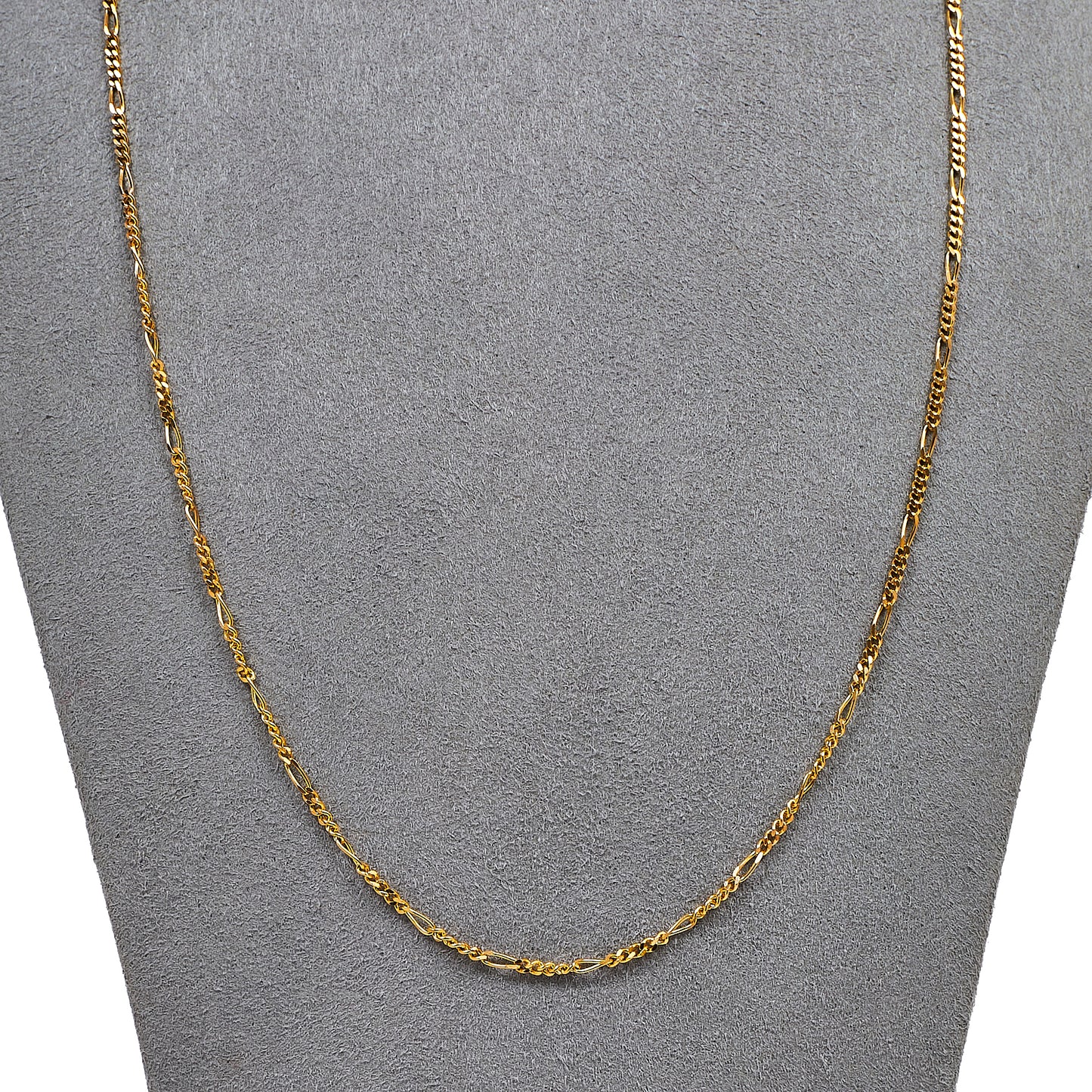 Pre-Owned 9ct Gold Figaro Chain Necklace 22 Inch