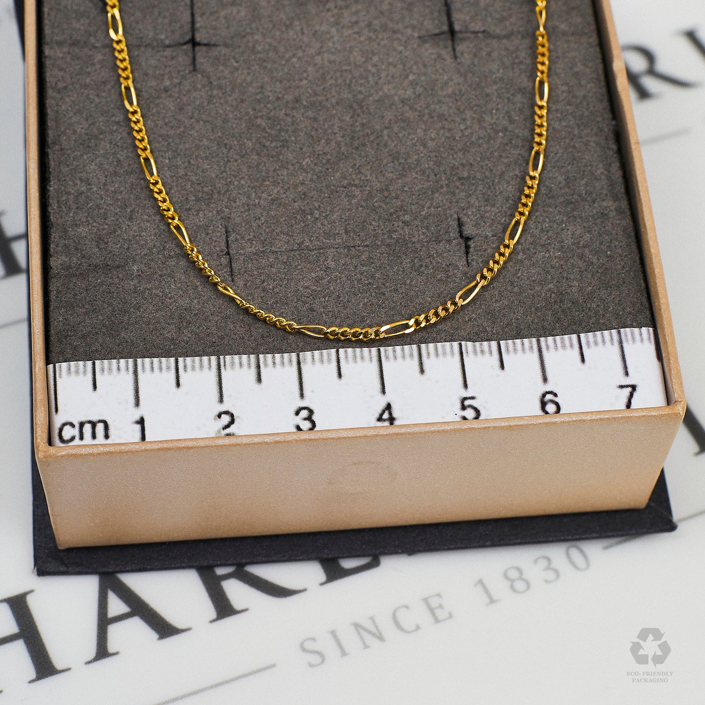 Pre-Owned 9ct Gold Figaro Chain Necklace 22 Inch