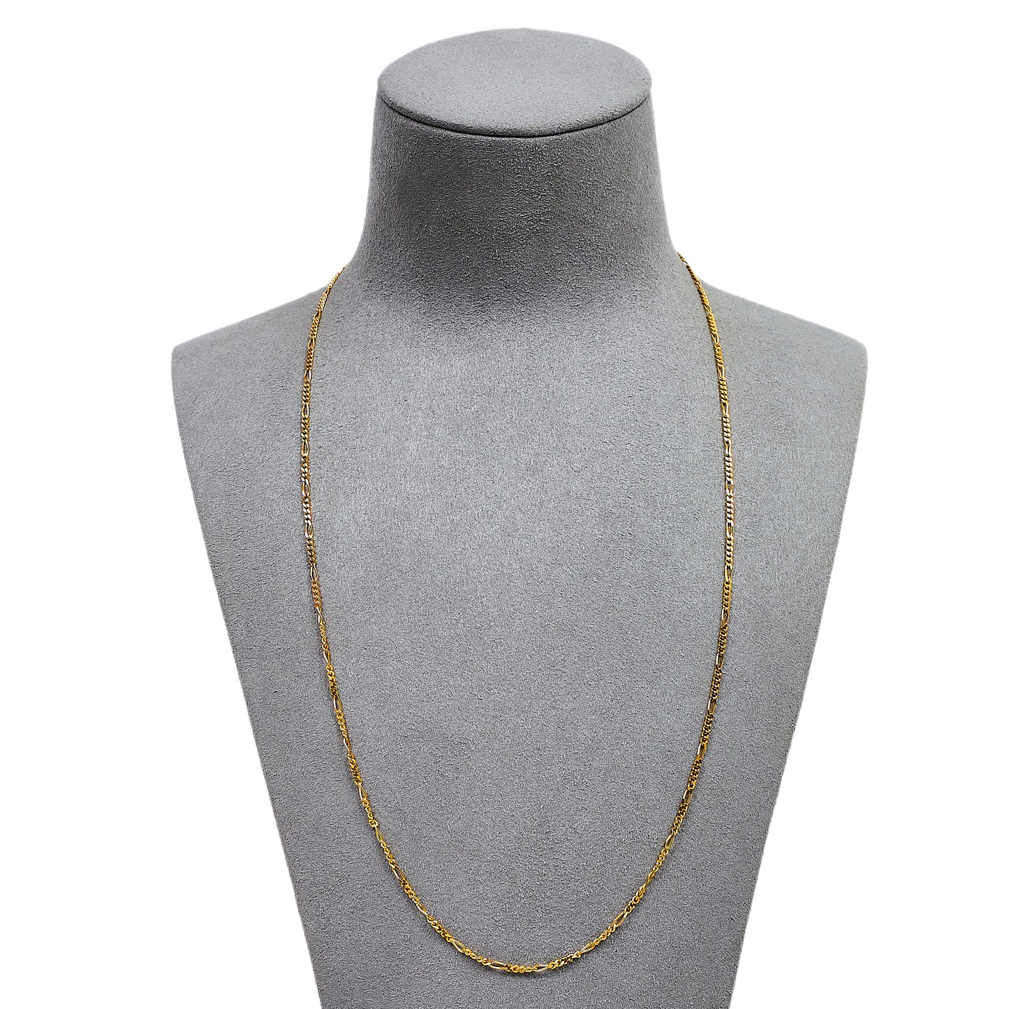 Pre-Owned 9ct Gold Figaro Chain Necklace 22 Inch