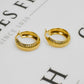 Pre-Owned 9ct Gold Patterned Creole Hoop Earrings