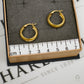 Pre-Owned 9ct Gold Patterned Creole Hoop Earrings