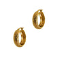 Pre-Owned 9ct Gold Patterned Creole Hoop Earrings