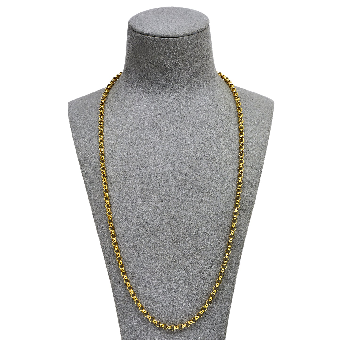Pre-Owned 9ct Gold Belcher Chain Necklace 24 Inch