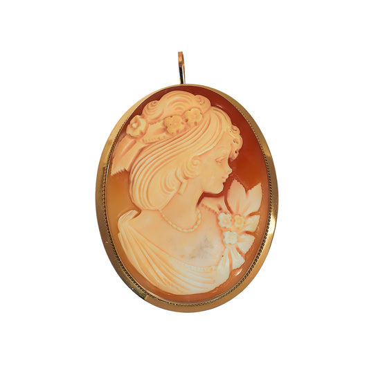 Pre-Owned 9ct Gold Cameo Brooch