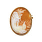 Pre-Owned 9ct Gold Cameo Brooch with Woman & House Scene