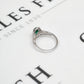 Pre-Owned 18ct White Gold Emerald & Diamond Cluster Ring