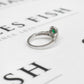 Pre-Owned 18ct White Gold Emerald & Diamond Cluster Ring
