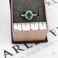Pre-Owned 18ct White Gold Emerald & Diamond Cluster Ring