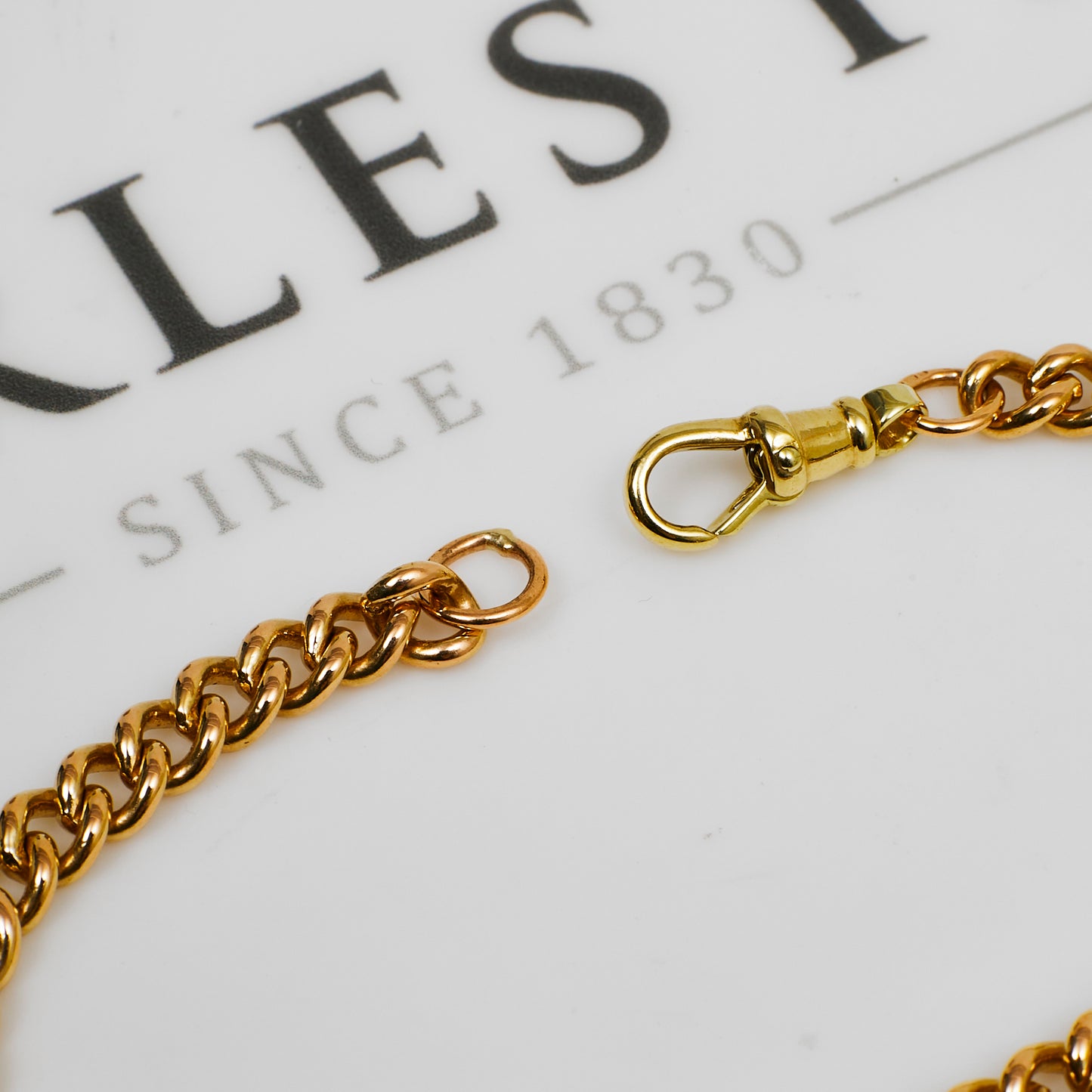 Pre-Owned 9ct Gold Curb Chain Bracelet & Swivel Clasp 7 Inch