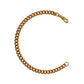 Pre-Owned 9ct Gold Curb Chain Bracelet & Swivel Clasp 7 Inch