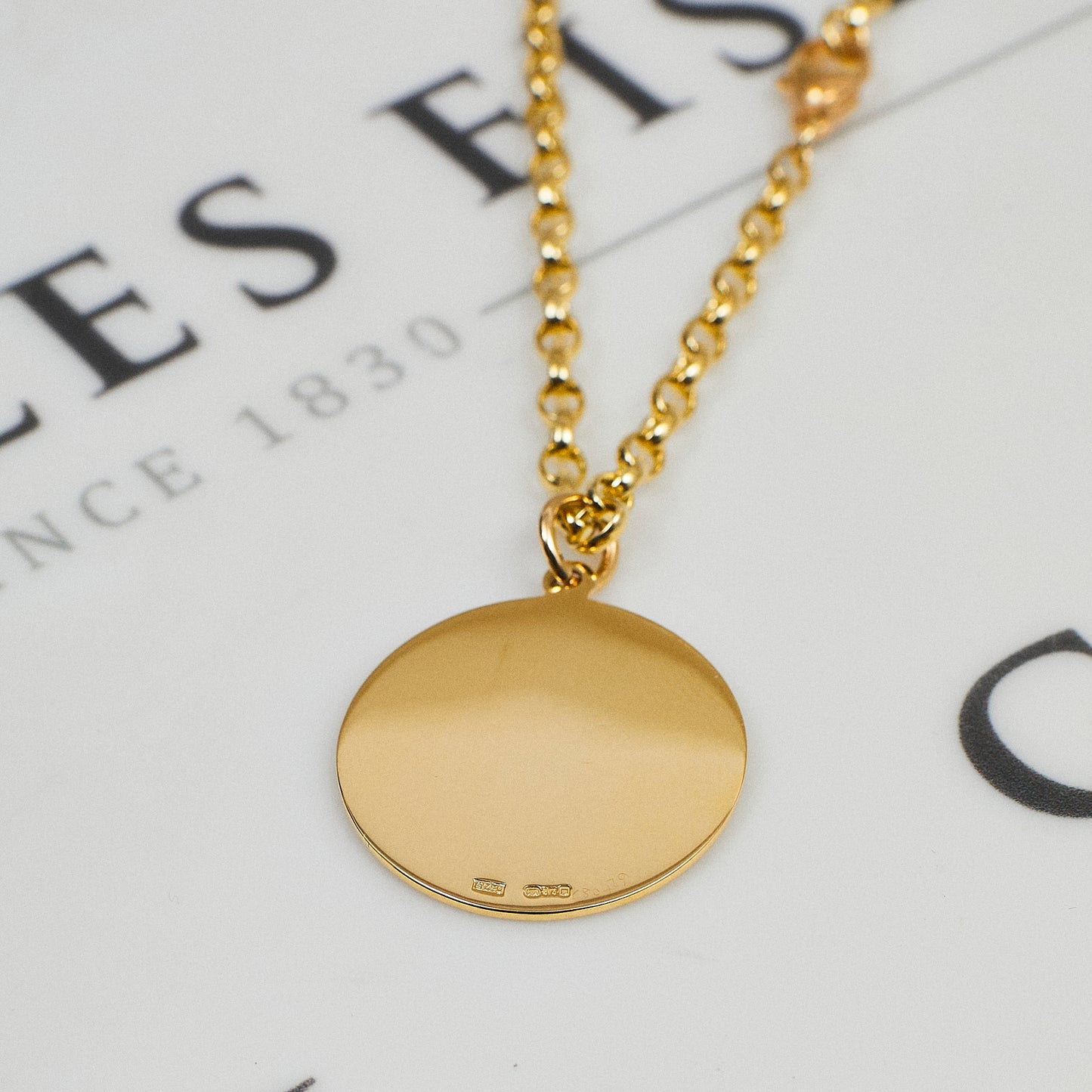 Pre-Owned 9ct Gold St Christopher Pendant & Chain Necklace