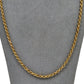 Pre-Owned 9ct Gold Rope Chain Necklace 24 Inch