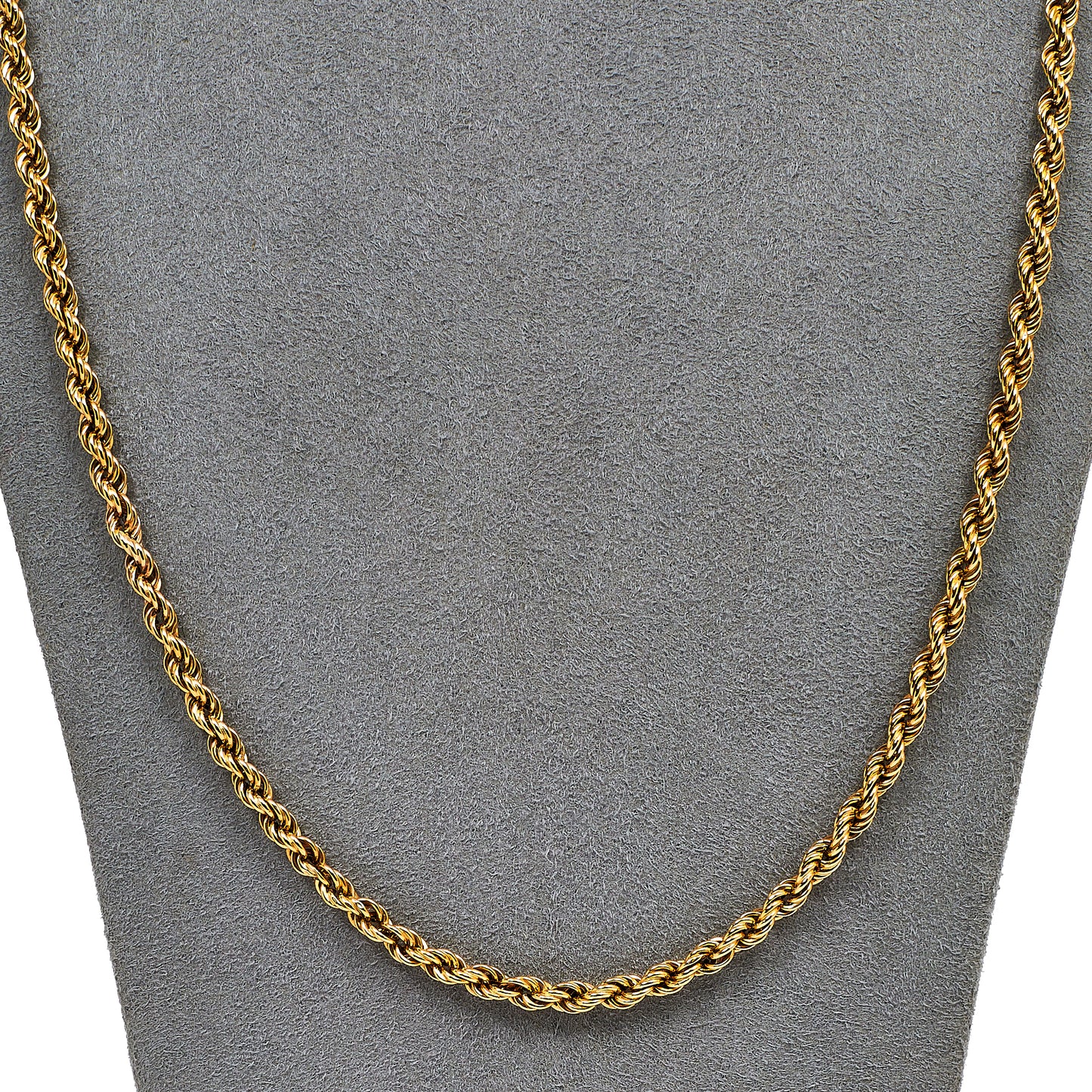 Pre-Owned 9ct Gold Rope Chain Necklace 24 Inch
