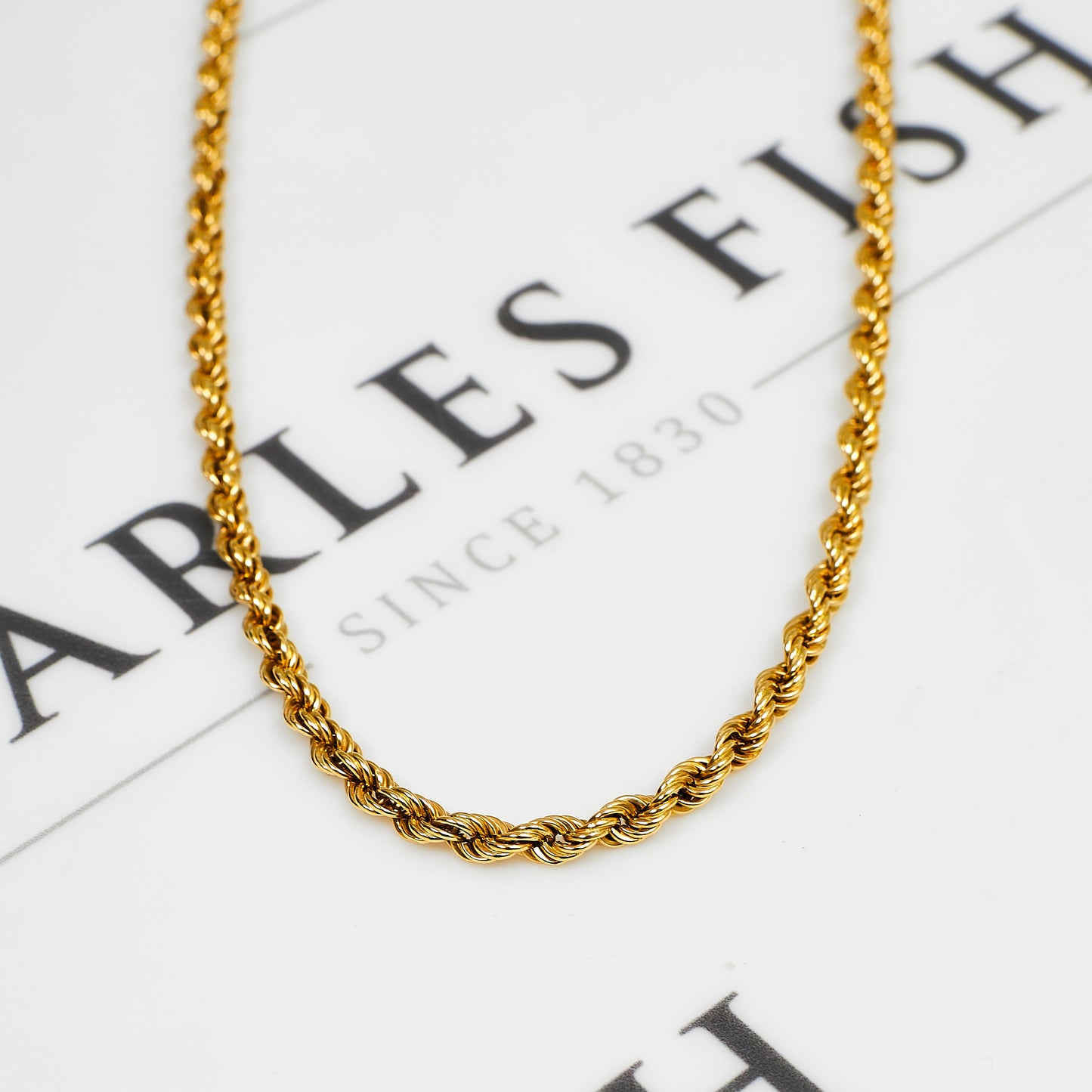 Pre-Owned 9ct Gold Rope Chain Necklace 24 Inch