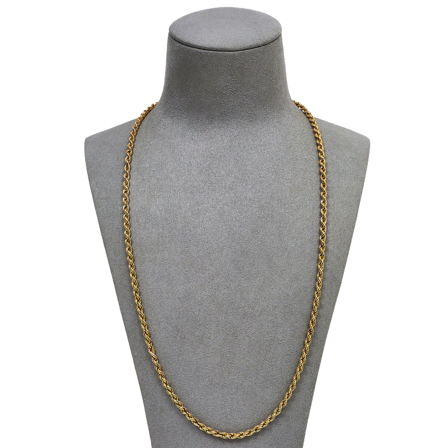 Pre-Owned 9ct Gold Rope Chain Necklace 24 Inch