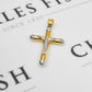 Pre-Owned 14ct Gold 2 Tone Crucifix Pendant