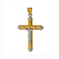 Pre-Owned 14ct Gold 2 Tone Crucifix Pendant