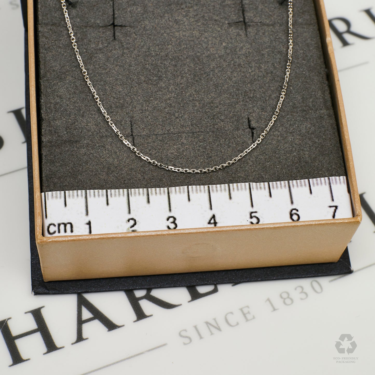Pre-Owned 9ct White Gold Trace Chain Necklace 18 Inch