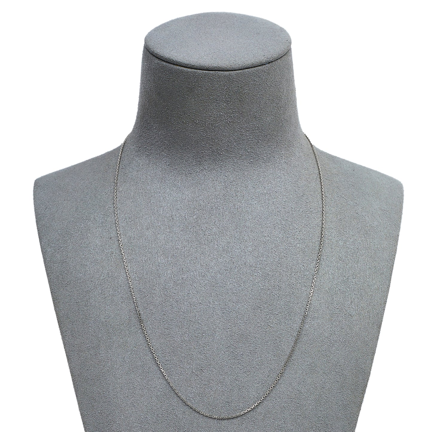 Pre-Owned 9ct White Gold Trace Chain Necklace 18 Inch