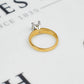 Pre-Owned 18ct Gold Princess Cut Diamond Ring Size J.5