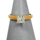 Pre-Owned 18ct Gold Princess Cut Diamond Ring Size J.5