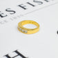 Pre-Owned 18ct Gold Princess Cut Diamond Ring Size K.5
