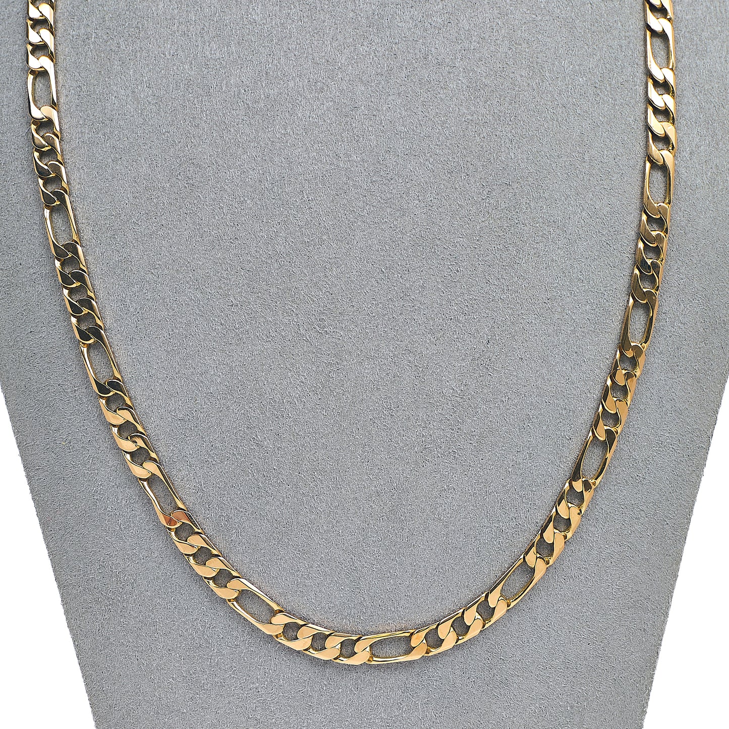 Pre-Owned 9ct Gold Figaro Chain Necklace 22 Inch