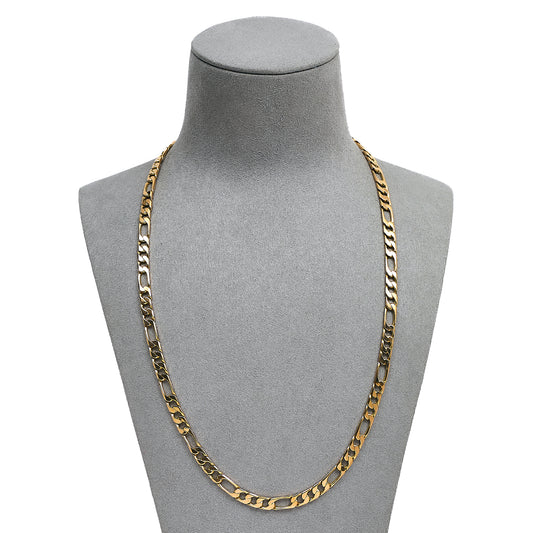 Pre-Owned 9ct Gold Figaro Chain Necklace 22 Inch