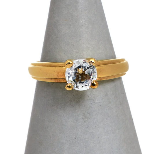 Pre-Owned 9ct Gold Topaz Ring Size N