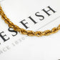 Pre-Owned 9ct Gold Rope Chain Bracelet 8 Inch