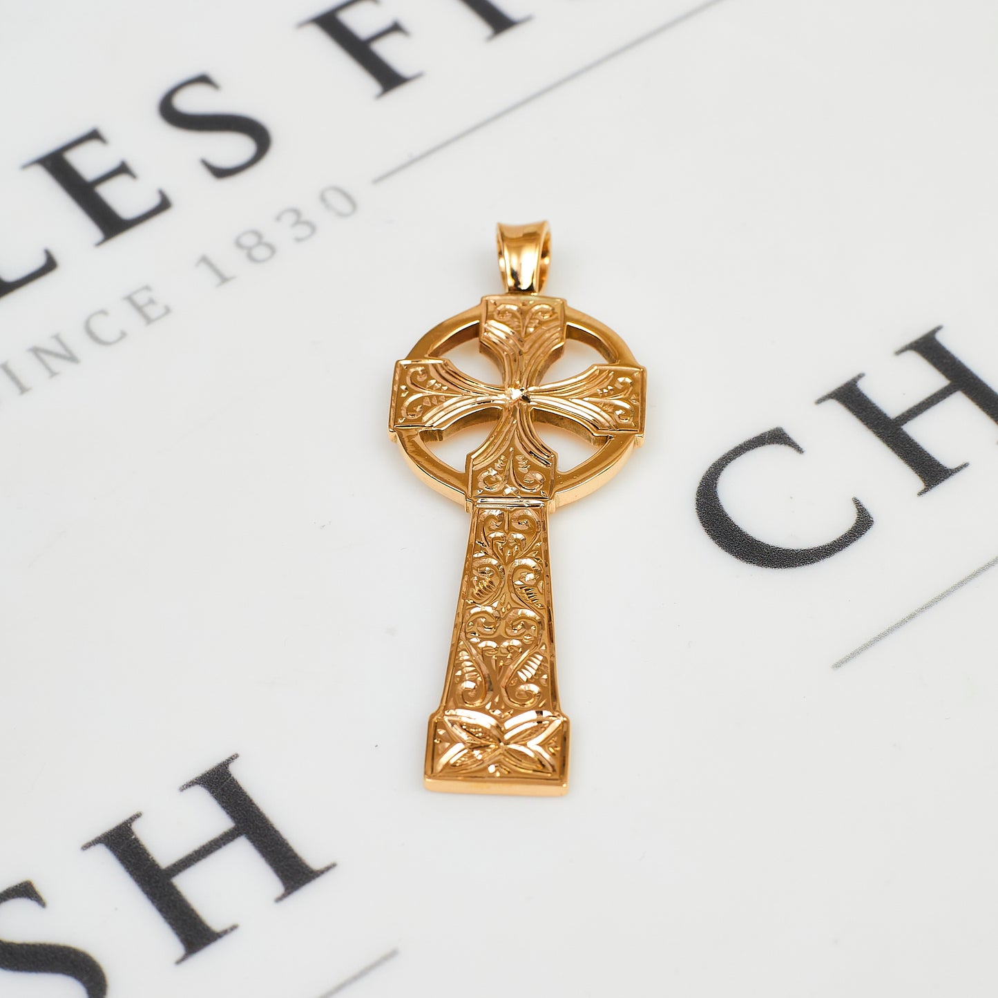 Pre-Owned 9ct Gold Celtic Cross Pendant
