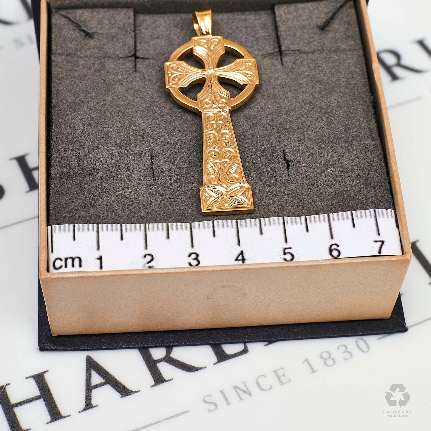 Pre-Owned 9ct Gold Celtic Cross Pendant