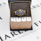 Pre-Owned 9ct Gold Tanzanite Cluster Ring Size Q.5