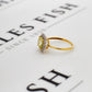 Pre-Owned 9ct Gold Square Spodumene & Diamond Cluster Ring Size R