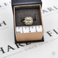 Pre-Owned 9ct Gold Square Spodumene & Diamond Cluster Ring Size R