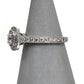 Pre-Owned 14ct White Gold Square Diamond Cluster Ring Size K