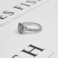 Pre-Owned 14ct White Gold Square Diamond Cluster Ring Size K
