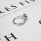 Pre-Owned 14ct White Gold Square Diamond Cluster Ring Size K