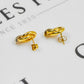 Pre-Owned 9ct Gold 2 Tone Circle Stud Earrings