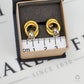 Pre-Owned 9ct Gold 2 Tone Circle Stud Earrings
