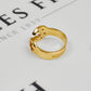 Pre-Owned 9ct Gold CZ Spanner Design Ring Size S