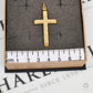 Pre-Owned 9ct Gold Patterned Cross Pendant