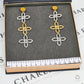 Pre-Owned 18ct Gold 2 Tone 3 Flower Drop Earrings